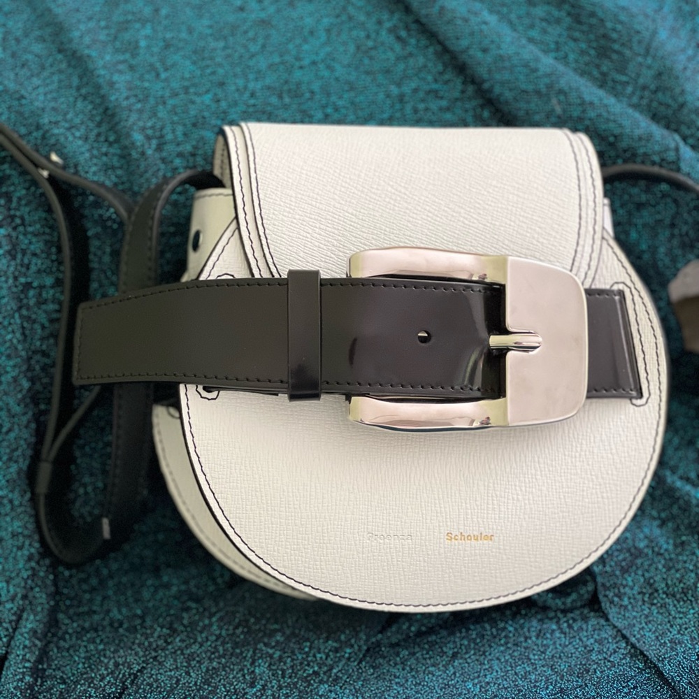 Proenza Schouler  Buckle Circle Leather Crossbody Bag